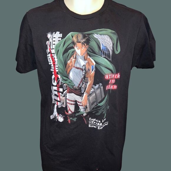 Funimation Attack On Titan Season 3 Graphic Men’s Black T-Shirt Size M #95 - Picture 2 of 6